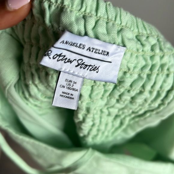 & Other Stories Mint Green Mini Dress - Picture 8 of 13